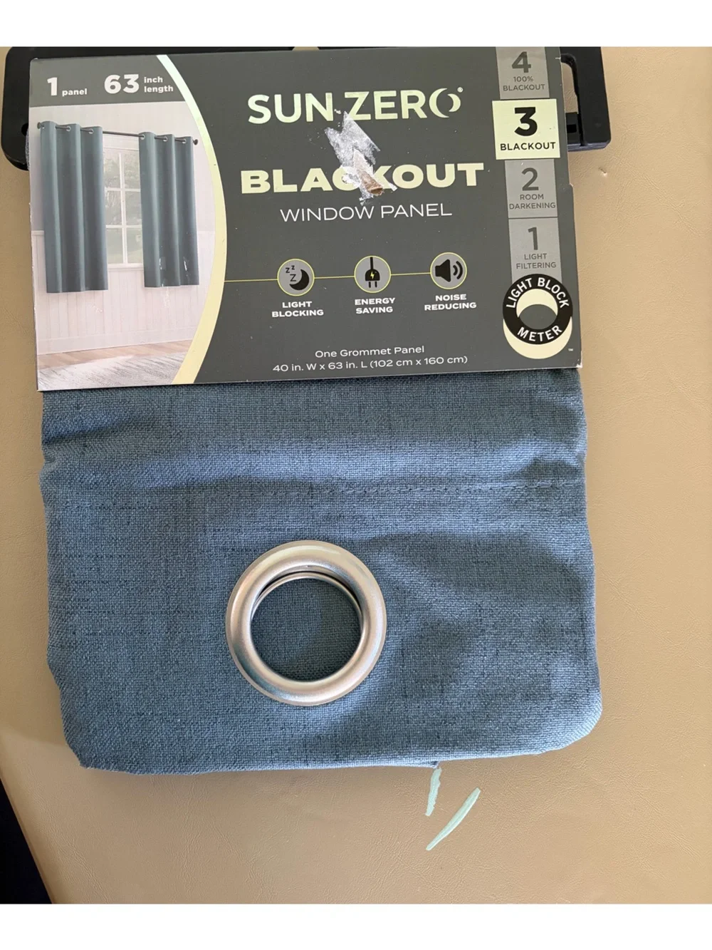 Sun Zero Arlander Blue Blackout Grommet Panel